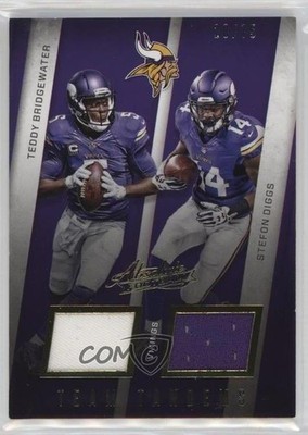 2016 Absolute Team Tandems Materials /75 Stefon Diggs Teddy Bridgewater #12 2r8