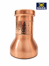 Pure Copper Water Jar 1L No Joint Ayurvedic Health Benefits Handmade fastShip