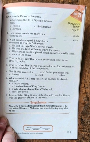 Abeka Grade 6 Adventures in Greatness Speed & Comprehension Reader - Picture 3 of 3