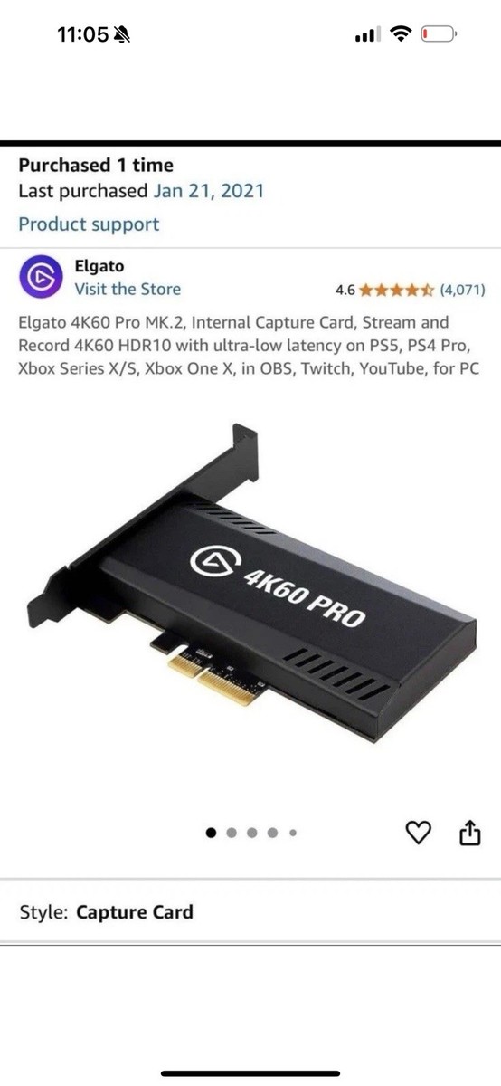 4k60 Pro Cam Link 4k Capture Utility Elgato 4K60 Pro Internal