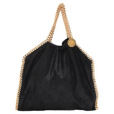 Stella Mccartney Small Falabella Tote Bag In Shaggy Deer Women Black One Size