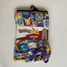 NWT Pok mon Sleep Pant Snorlax Pikachu Squitle Drawstring Size Medium - B49