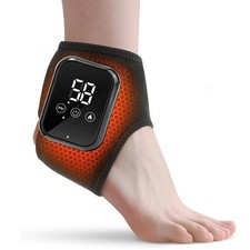 Electric Foot and Ankle Massager Brace for Pain Relief Heating Vibration Therapy