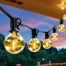 50/200FT Outdoor Garden Festoon String Lights Mains Powered G40 LED Globe Bulbs