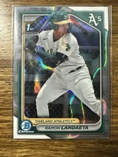 2024 Bowman Chrome #BCP-28 Ramon Landaeta 1st Lava Refractor /399 Athletics