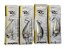 4 Luck-E-Strike Rick Clunn RC Series Classic Squarebill Crankbaits Chrome Black