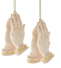 Kurt Adler Religious Praying Hands Ornament Set A2417