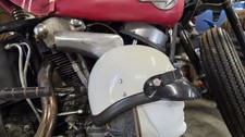 VTG Buco Traveler Bantam leather Lined Motorcycle Half Helmet w Visor 50s 60s