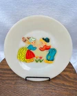 Two vintage Anchor Hocking Fire King 9" dinner plates with Dutch children