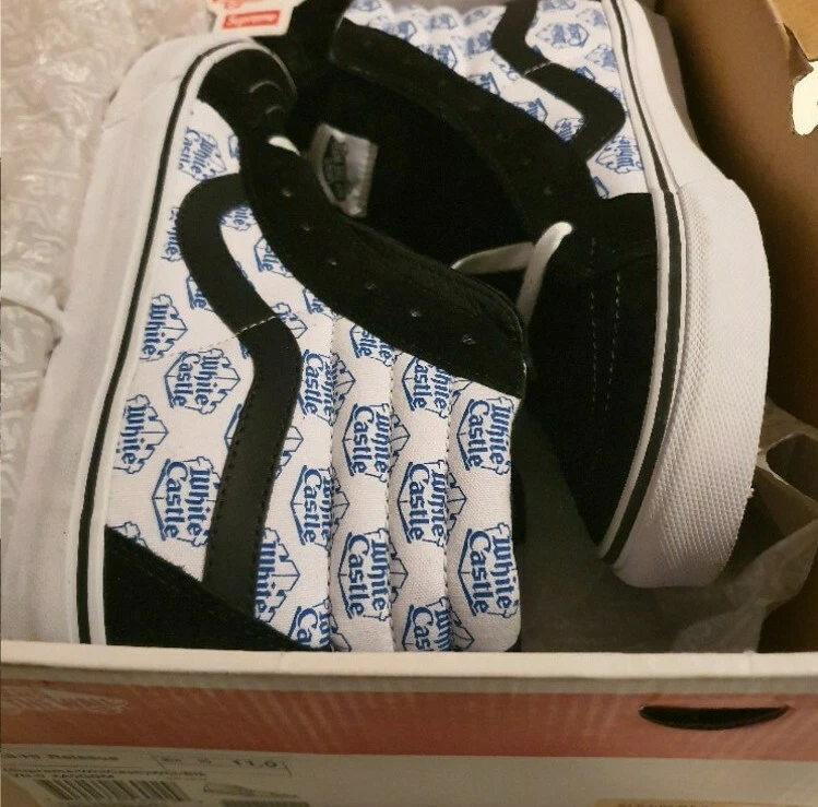 Baskets SS15 Supreme x White Castle x Vans Sk8 Hi réédition US 11 UK 10 EU 44,5