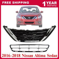 Front Bumper Grille Assembly Kit For 2016-2018 Nissan Altima Sedan