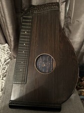 Antique Collectible German Zither Folk Musical Instrument M. Glas Concert Zither
