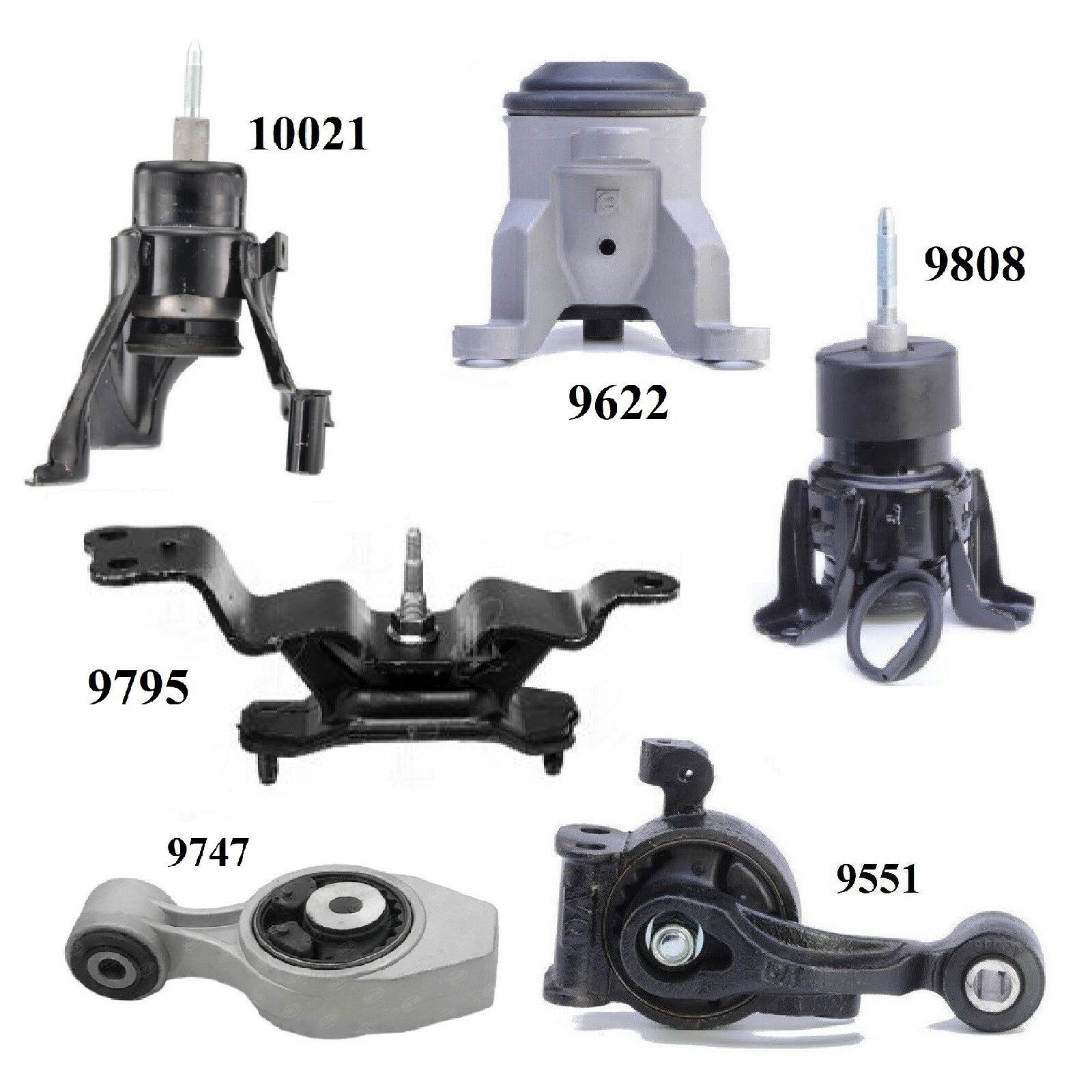 6PCS FRONT MOTOR & TRANS MOUNT FIT NISSAN MURANO 2015-2023,PATHFINDER 2013-2021