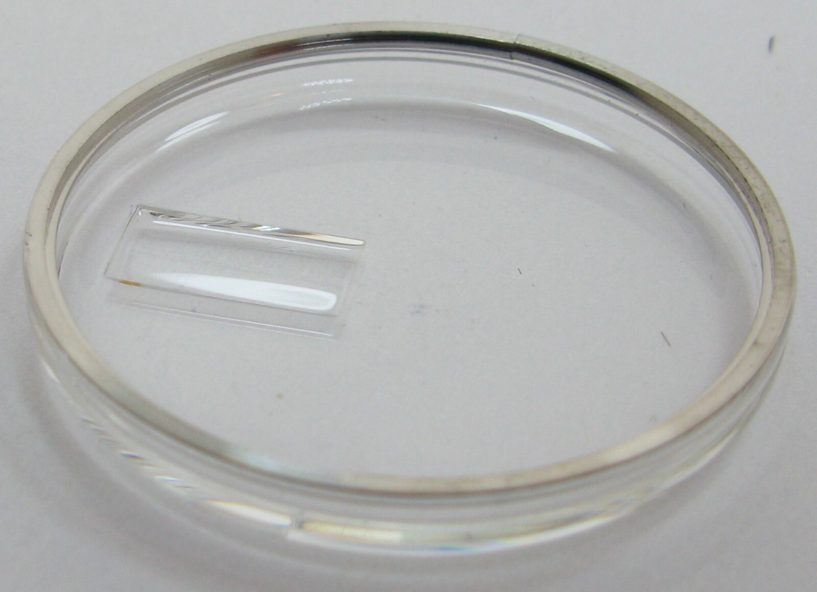 Omega Watch Crystal / Acrylic 5123 32.95 mm day date cyclops silver tension ring