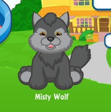 Webkinz Misty Wolf Virtual PET Adoption Code Only Messaged Webkinz Grey Wolf Pet