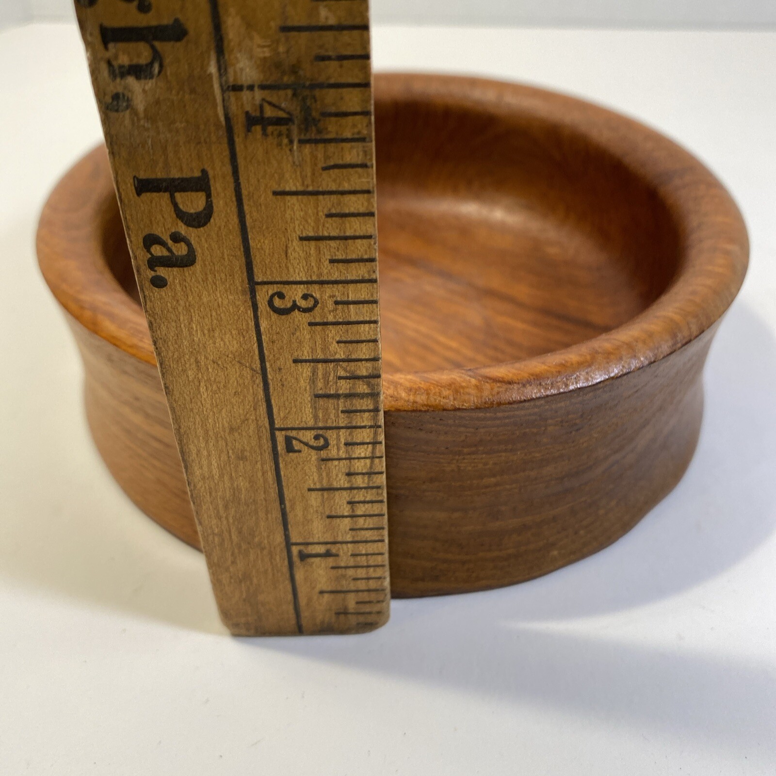2 VTG  Kalmar Teak Wood Bowls MCM 10” & 6.5”Hand Turned Salad Nuts Snack Tailand