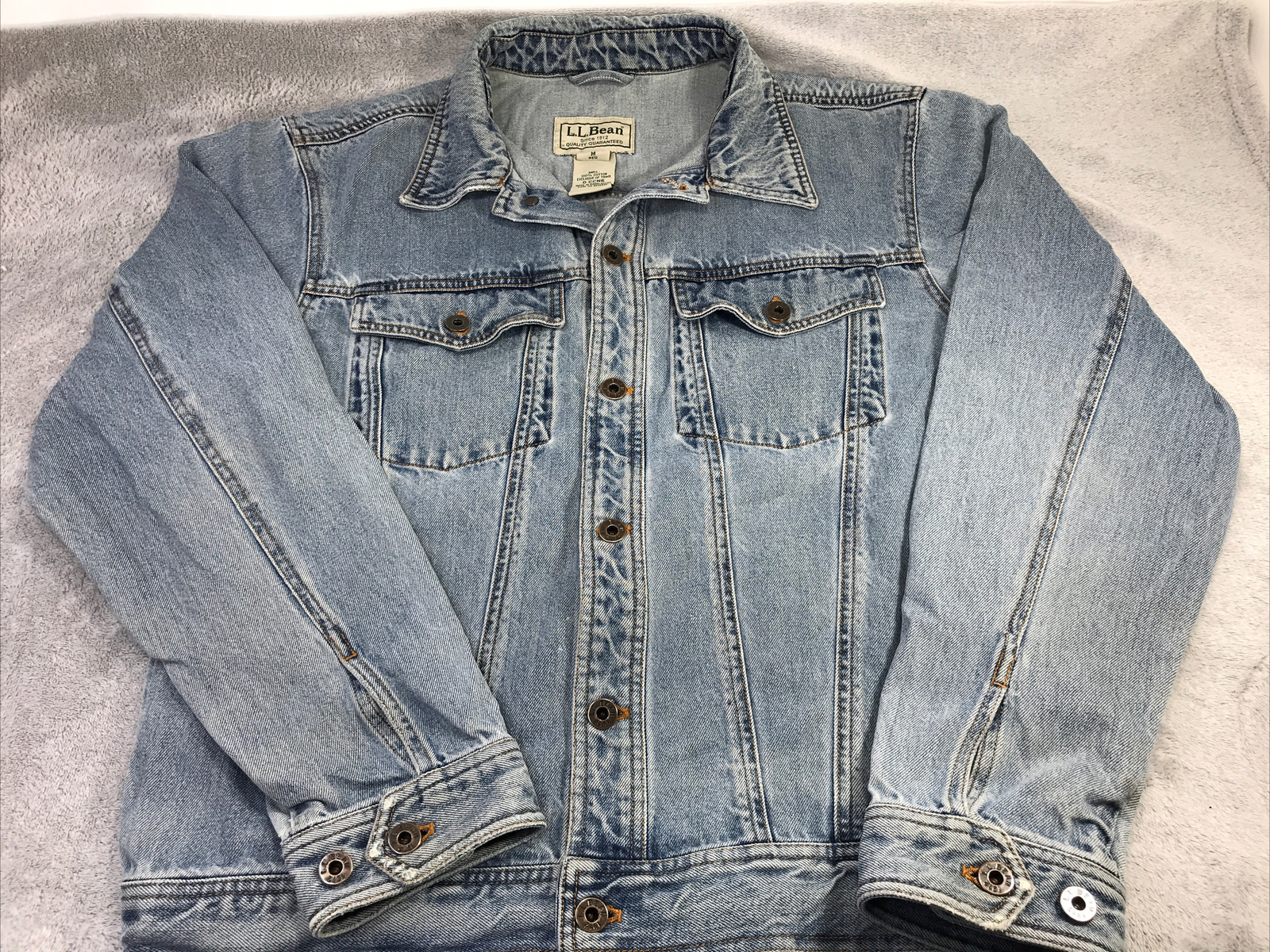 LL Bean Mens Denim Jacket Size M | eBay