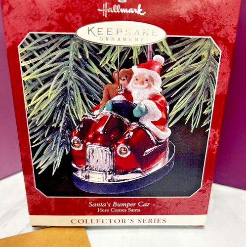 1998 HALLMARK KEEPSAKE Santa's Bumper Car 20th in 'Here Comes Santa' Series NIB