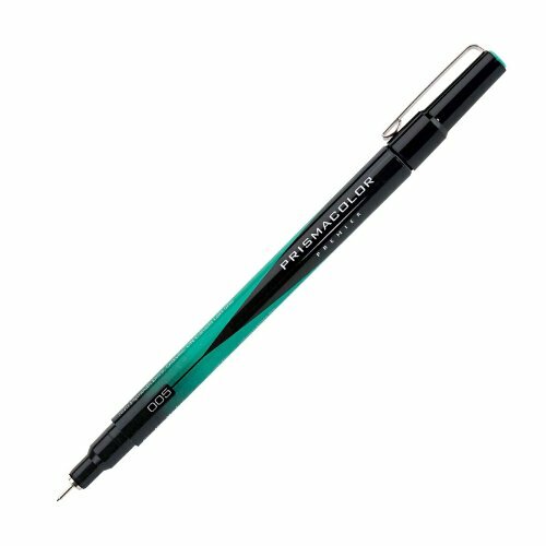 14181 PrismaColor Premier Fine Line Marker, 0.05mm Tip, Green Ink, 1 Each