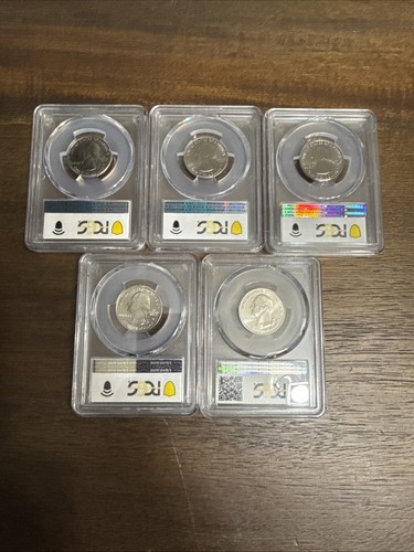 2019 W PCGS MS66 Lowell Memorial War San Antonio River 5 Coin Set Quarter 25c - Picture 7 of 7
