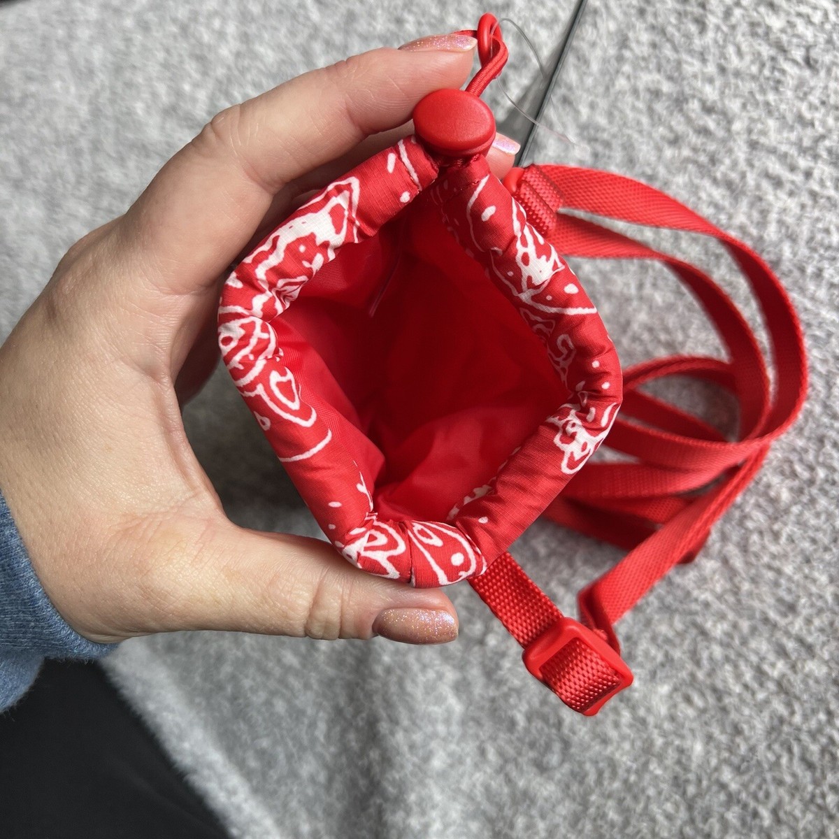 🎒SUPREME PUFFER NECK POUCH| RED PAISLEY| FW22 WEEK 14| BRAND NEW
