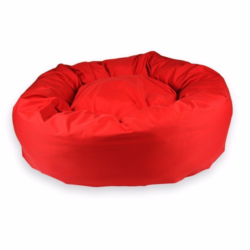 ONE-COLOUR-WATERPROOF-DONUT-PET-BED-Red-Dog-Bed-Small-Medium-Large-Giant-44-034