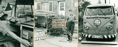 Photo Gas Detector Car Iserlohn 1966 in use in Dortmund Lots of Technology Measurements