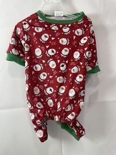 Pet Spirit Red Christmas Santa Graphic STRETCHY DOG PAJAMAS