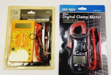 Both Digital Multimeter  and Digital Clamp Meter Multimeter AC DC Voltmeter NEW