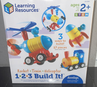 Learning Resources 1 2 3 Build It Rocket Train Helicopter Toddler Building 