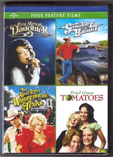 4 Movie DVD Coal Miners Daughter & Smokey and the Bandit + 2 More Factory Sealed