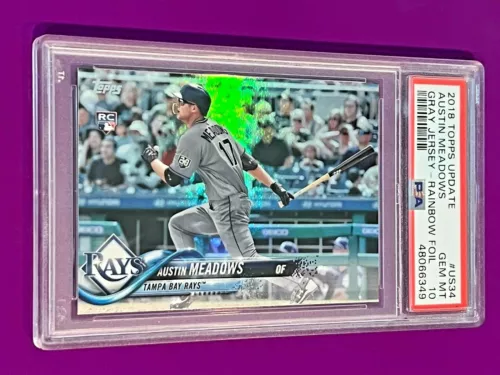 2018 Topps Update Rainbow Foil Austin Meadows #US34 PSA 10 GEM MT DET TIGERS RC