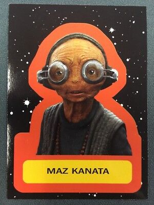Star Wars Journey To The Last Jedi Retro Sticker Chase Card #17 Maz Kanata