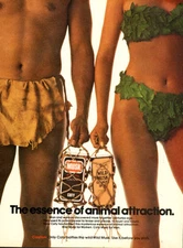 1985 magazine fragrance print AD  MUSK & WILD MUSK by Coty  Adam Eve 062017