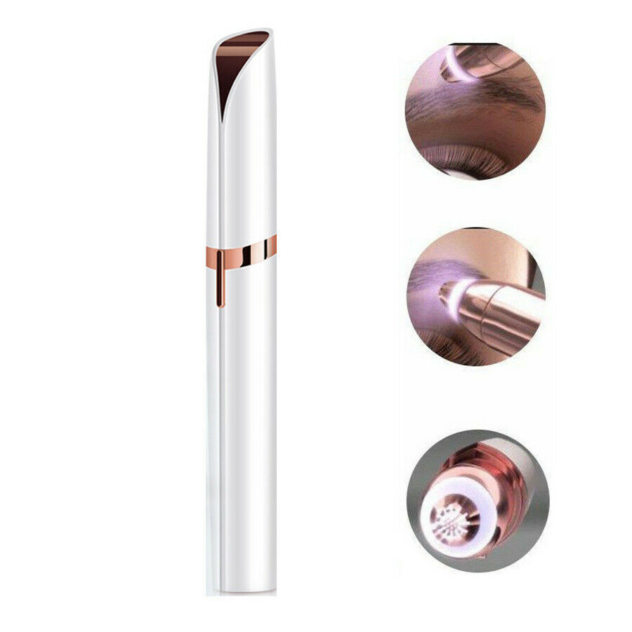Electric Eyebrow Trimmer Finishing Touch Flawless Brows LED Light Hair