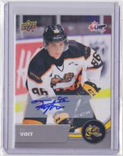 2021-22 UPPER DECK CHL HOCKEY AUTOGRAPH BASE PARALLEL TY VOIT #25 SARNIA STING
