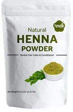 Natural Henna Powder Hair Dye, Chemical Metal free Rajasthani Mehndi 8oz 227gm