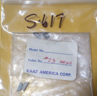Kaaz America Corp. NOS Keys #23 Qty. 2 (S-617) | eBay