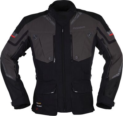 MODEKA Motorradjacke PANAMERICANA II 2 schwarz dunkelgrau Sympatex CE AA Gr. 4XL