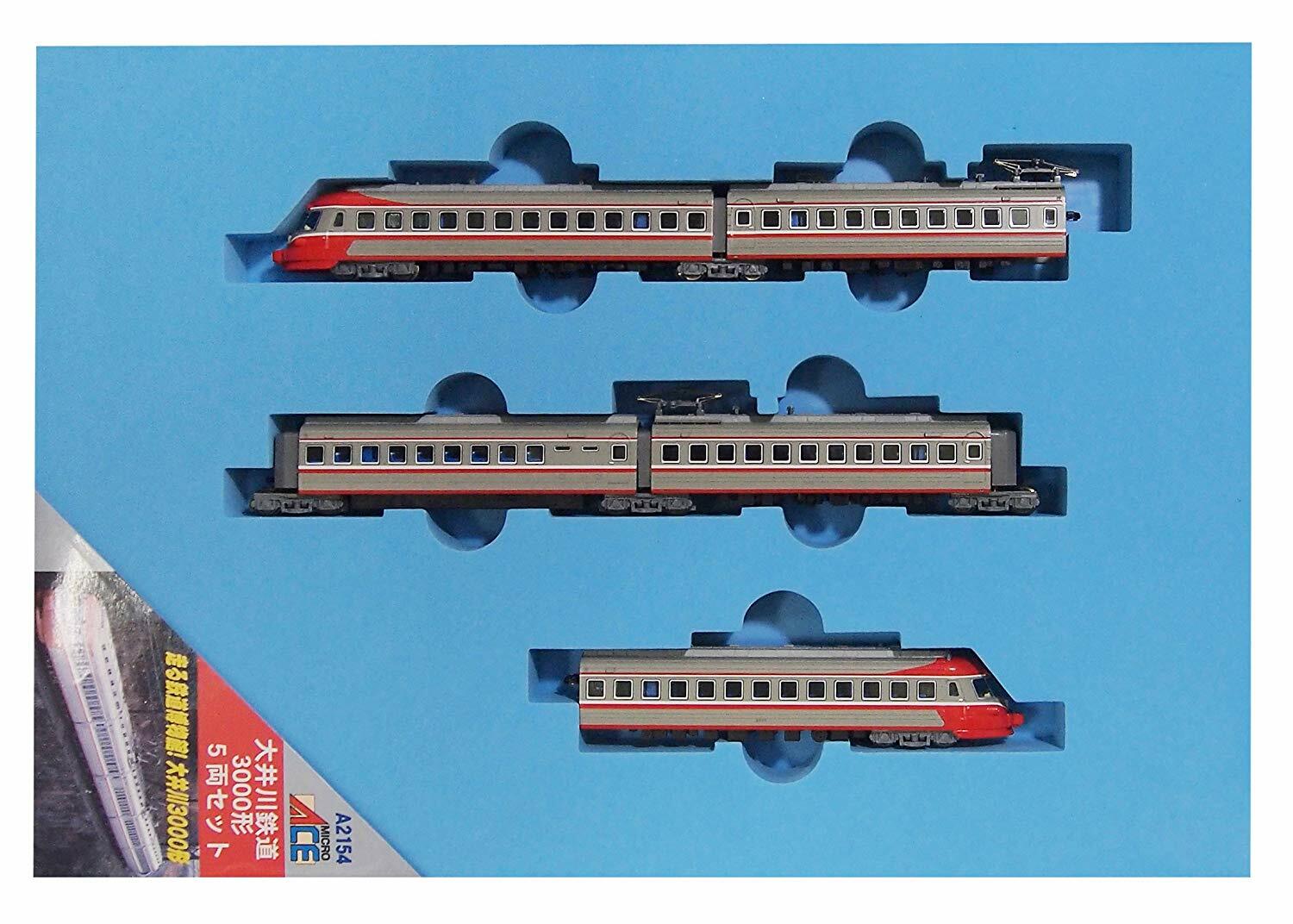 Micro Ace N calibre oigawatetsudo 3000 formulario 5-Coche Set A2154 modelo del FerroCocheril Tren Micro Ace N calibre oigawatetsudo 3000 formulario 5-Coche Set A2154 modelo del FerroCocheril Tren