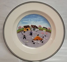 Villeroy Boch Design Naif Rim Soup Bowl #3 Country Yard 8.5” Premium Porcelain