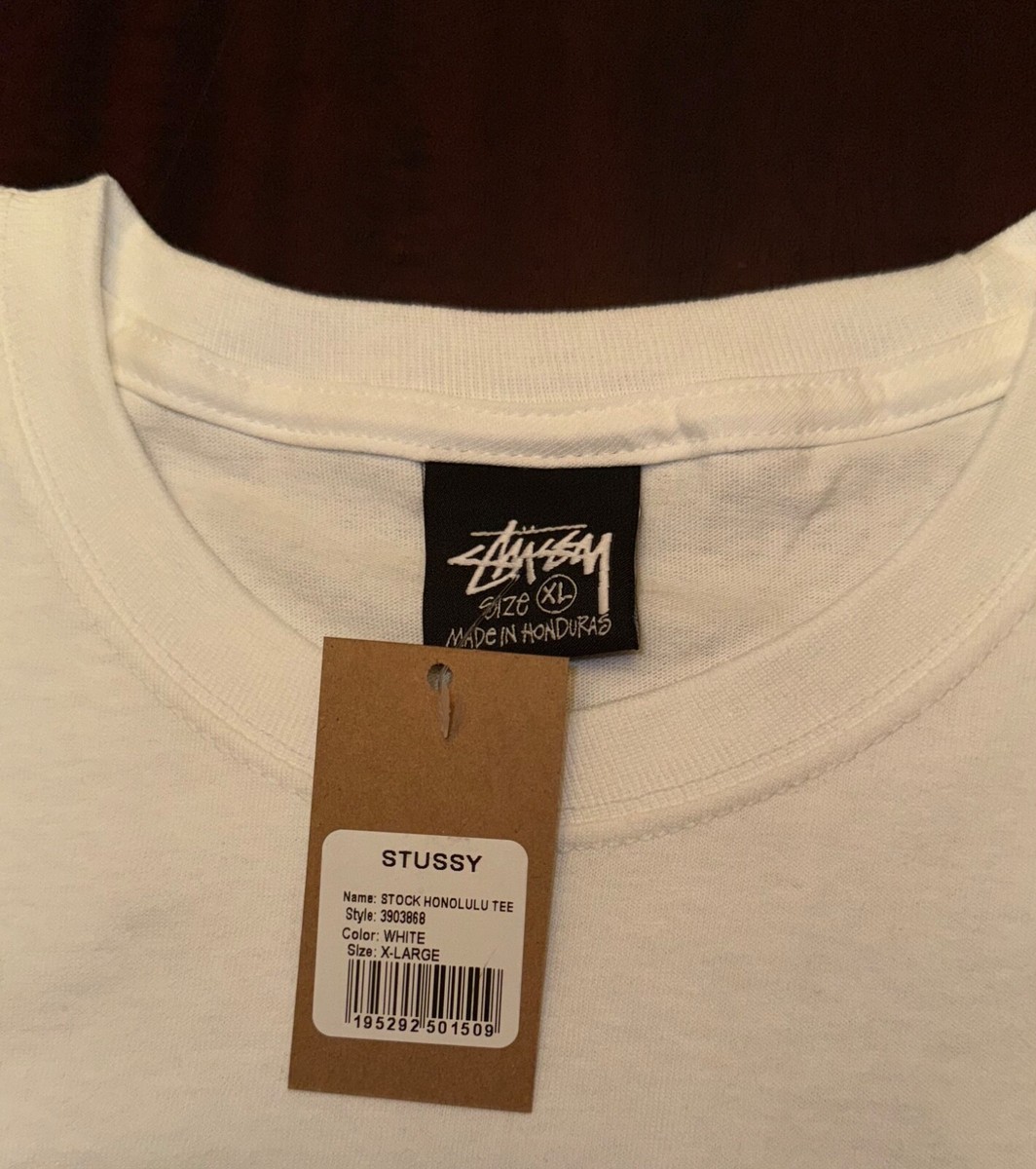 EXCLUSIVE Brand New Stussy Honolulu White T Shirt Size XL- ONE