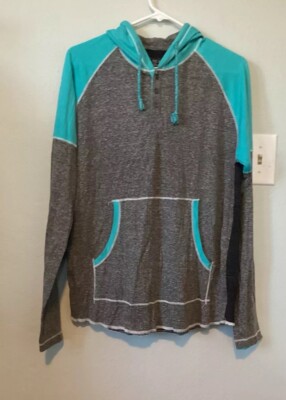 BROKEN THREADS Men's Size Medium Hooded Long Sleeve Thin Knit Shirt Gray New