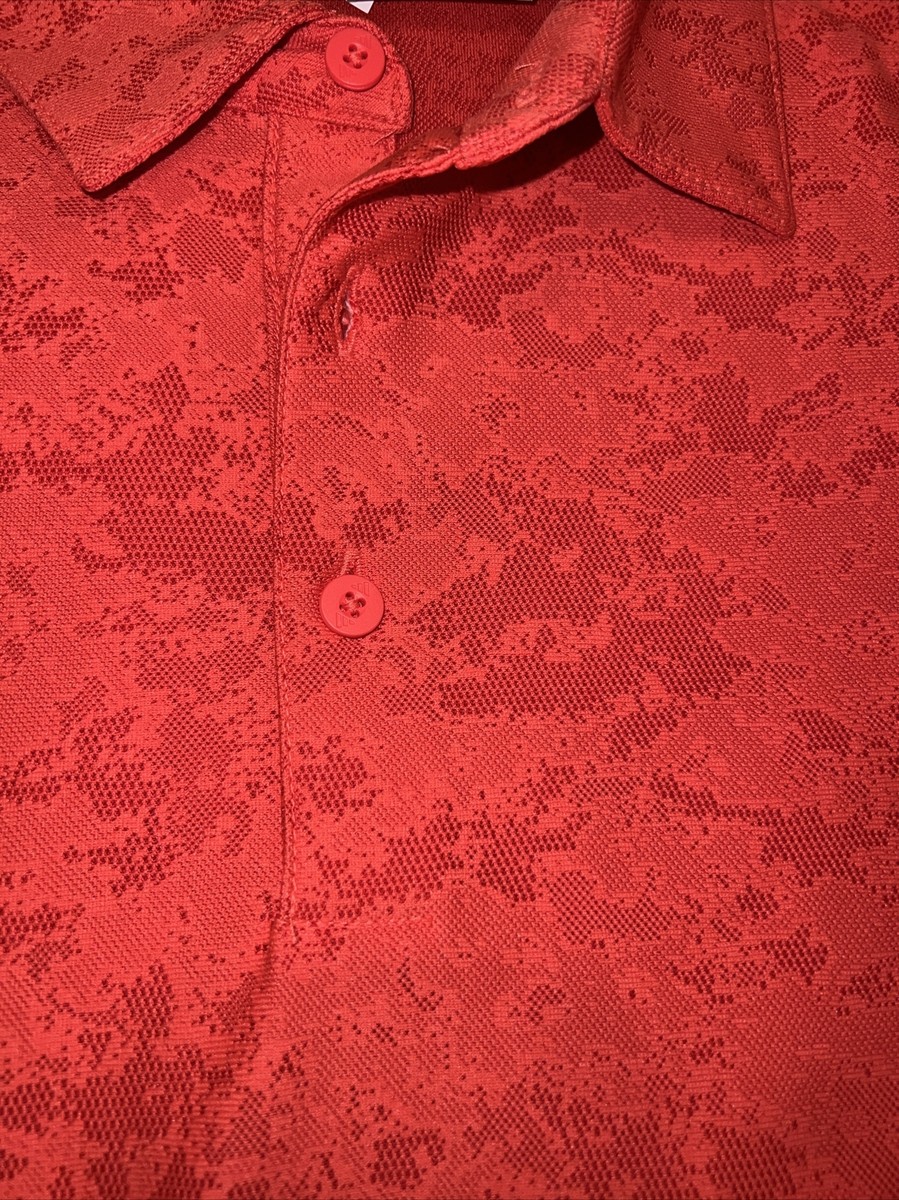 adidas men Sz S Textured Polo Shirt Vivid Red IJ5282 $70 | eBay