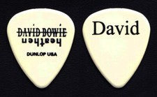 David Bowie Signature Off-White Guitar Pick - 2002 Heathen Tour