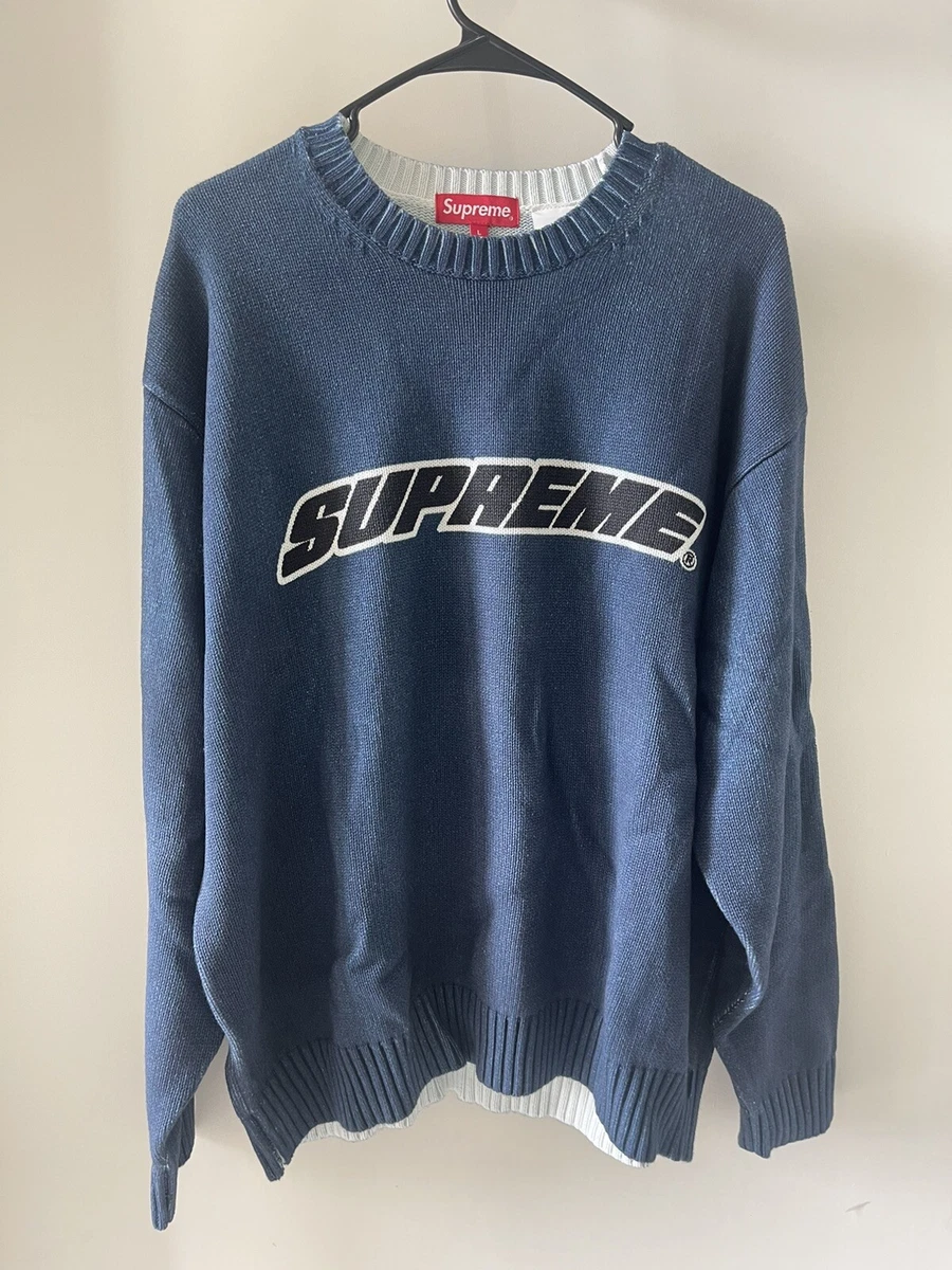 supreme printed washed sweater-