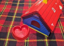 Vintage Pound Puppies Pup's Pad Playset 1986 Tonka Dog House Carrying Case Bowl