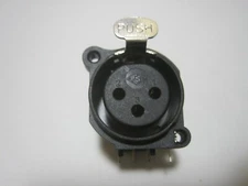 5 Qty 3-Pin Female XLFR Connector PCB Mount NEW NC3FAAH