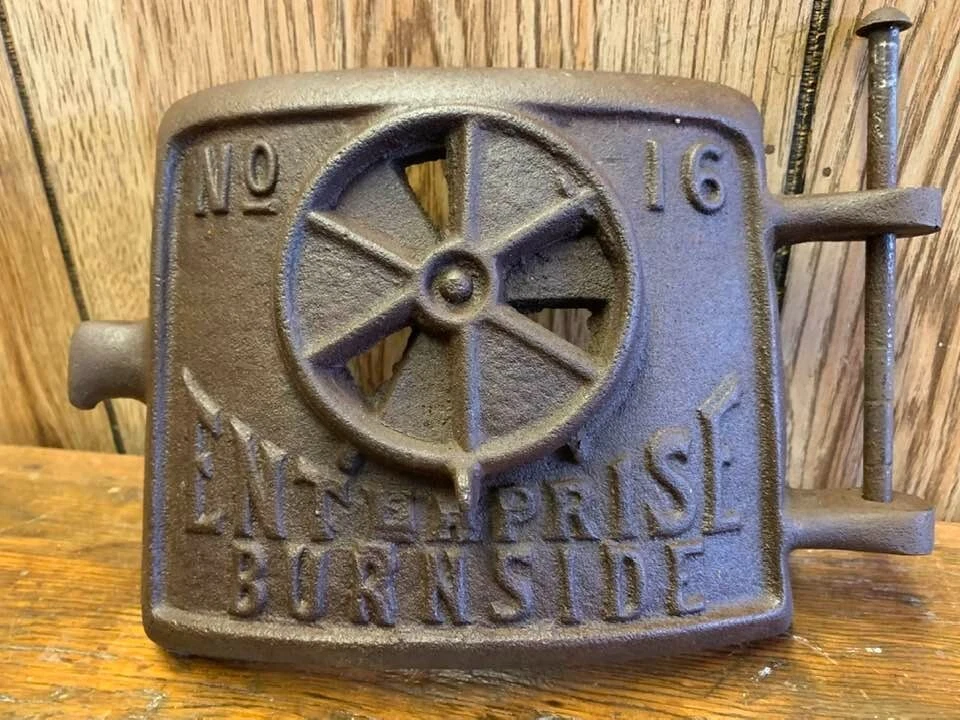 Antique Cast Iron Door-ENTERPRISE BURNSIDE-Wood Coal u0026#034;POT BELLY STOVE  | eBay