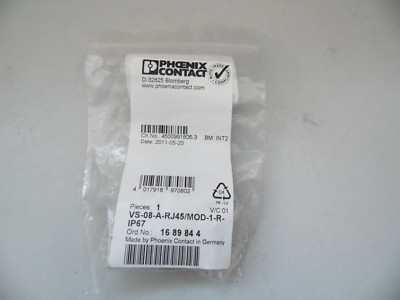 Phoenix Contact 1689844 Anbaurahmen Vs-08-A-RJ45 MOD 1-R-IP67, Neu OVP